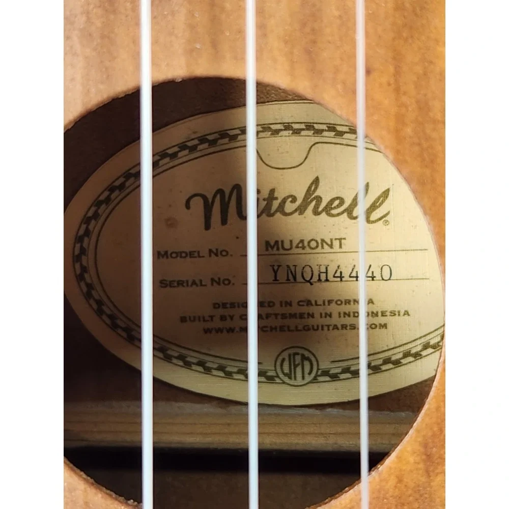 Mitchell MU40NT Concert Ukulele Natural Musical Instrument